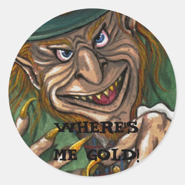 LEPRECHAUN Irish Sticker (Front)