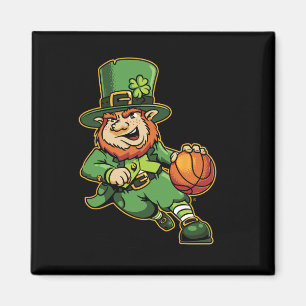 Leprechaun Kids Bysketbyll St Patricks Day Lucky B Magnet