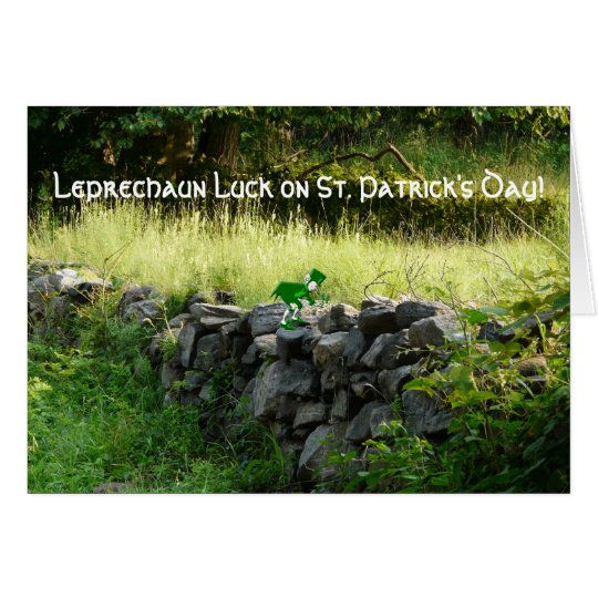 Leprechaun Luck!-Old Stone Country Wall Card