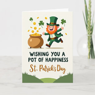 Leprechaun Luck Retro Vector Art Card