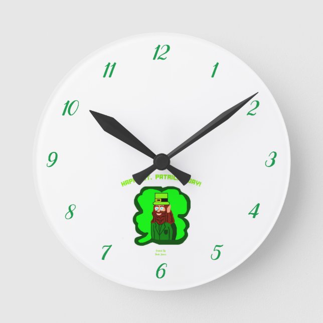 Leprechaun Magic Acrylic Wall Clock (Front)