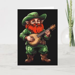 Leprechaun Mandolins Funny St. Patricks Day Irish Card