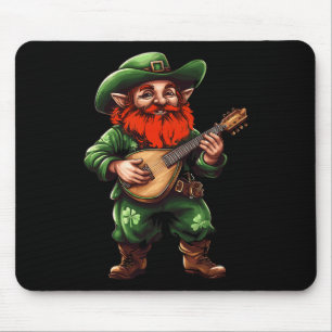 Leprechaun Mandolins Funny St. Patricks Day Irish  Mouse Pad