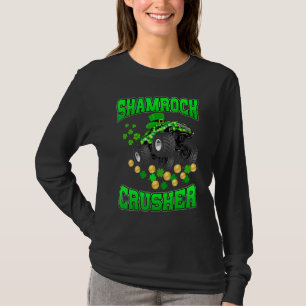 Leprechaun Monster Truck Shamrock Crusher St Patri T-Shirt