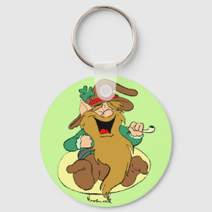 Leprechaun on a mushroom Key Chain