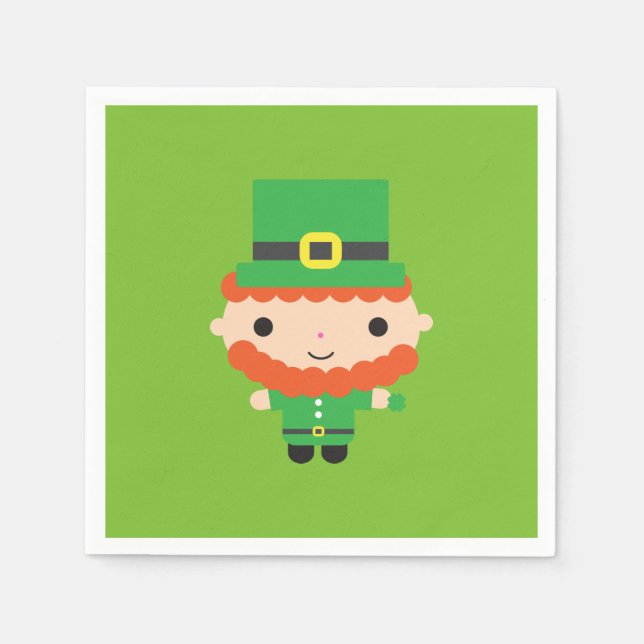 Leprechaun Paper Napkins (Front)