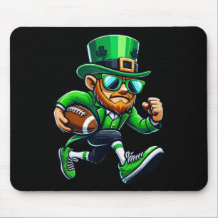 Leprechaun Playing Footll St Patricks Day Sport Me Mouse Pad