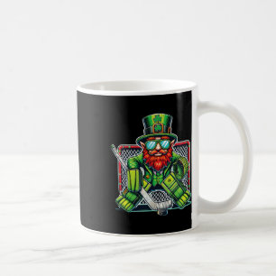 Leprechaun Playing Ice Hockey Goalie St Patricks D Coffee Mug