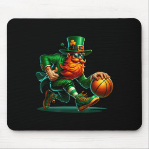 Leprechaun Playing Sketll St Patricks Day Boys Men Mouse Pad