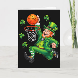 Leprechaun Playing Sketll St Patricks Day Sport Me Card