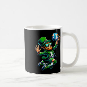 Leprechaun Playing Volleyll St Patricks Day Sport Coffee Mug
