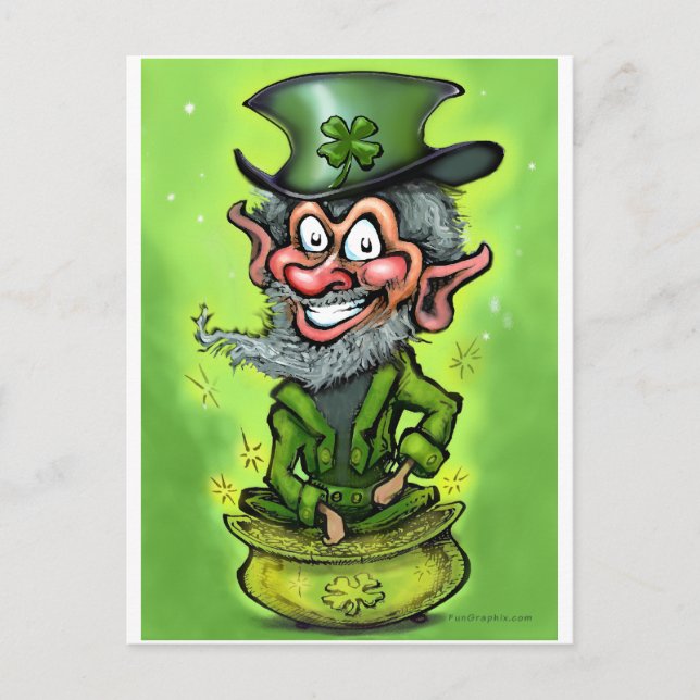 Leprechaun Postcard (Front)