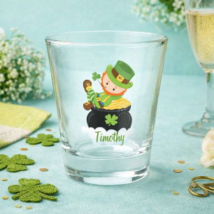 Leprechaun Pot of Gold Happy St. Patrick's Day Shot Glass