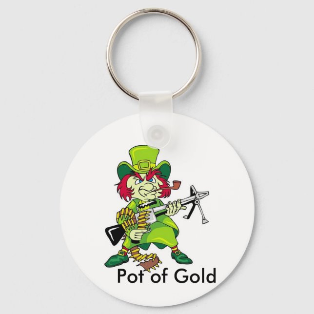 leprechaun, Pot of Gold Key Ring (Front)