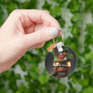 Leprechaun Pot Of Gold  Key Ring