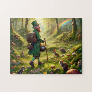 Leprechaun Pot of Gold Pursuit Jigsaw Puzzle