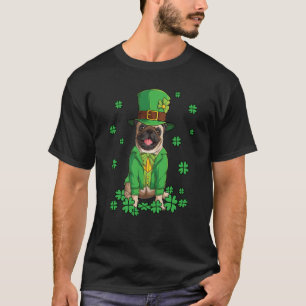Leprechaun Pug St Patrick's Day Shamrock Dog T-Shirt