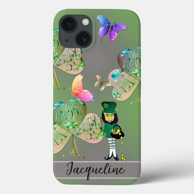 Leprechaun & Shamrock  Case-Mate iPhone Case (Back)