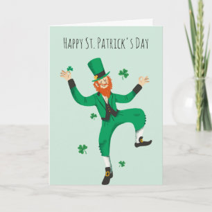 Leprechaun Shamrock Happy St. Patrick's Day Card
