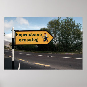 leprechaun sign poster