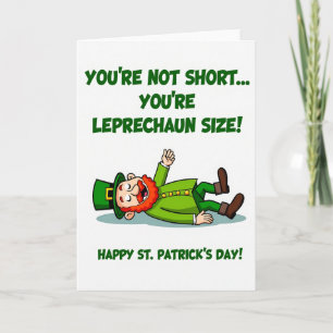 Leprechaun Size St Patricks Card