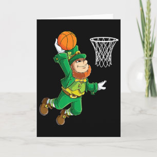Leprechaun Sketll Dunk St Patricks Day Boys Men Sp Card