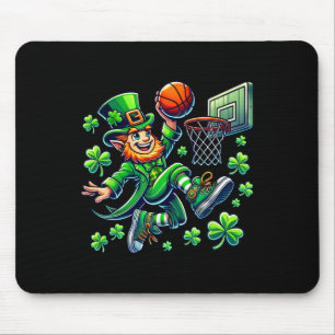 Leprechaun Sketll Dunk St Patricks Day Boys Men Sp Mouse Pad