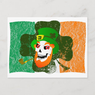Leprechaun Skull Postcard
