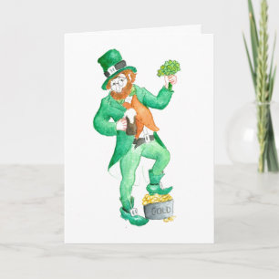 'Leprechaun' St Patrick's Day Greeting Card