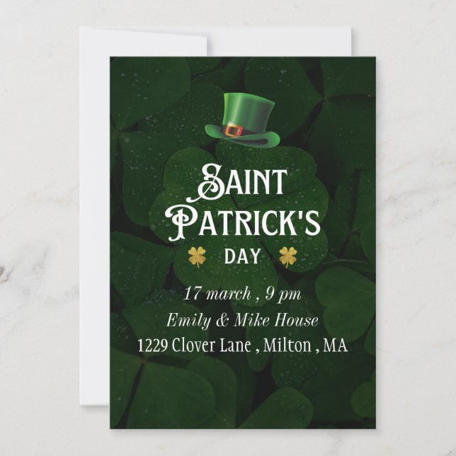 Leprechaun St.Patrick's Day Party Invitation (Front)