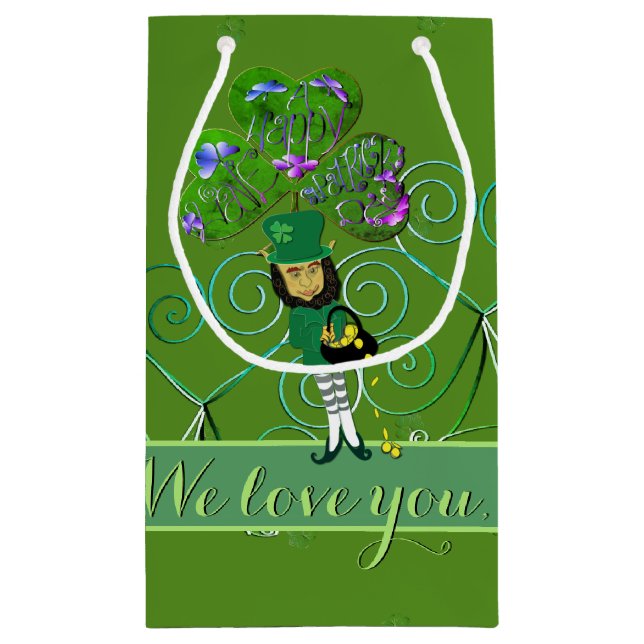 Leprechaun St. Patrick's Day  Small Gift Bag (Back)
