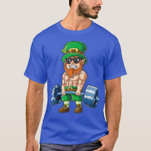 Leprechaun St Patricks Day Weightlifting Fitness T-Shirt