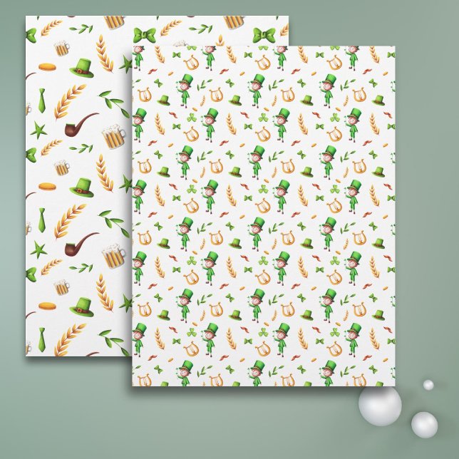 Leprechaun St Patrick's Themed Scrapbook Paper (Creator Uploaded)