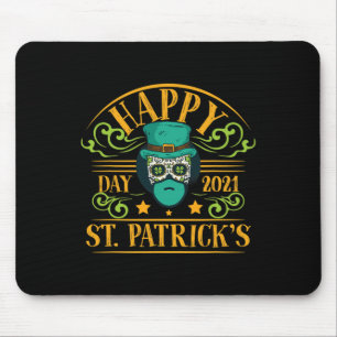 Leprechaun Sugar Skull St Patricks Day. Day Of The Mouse Pad
