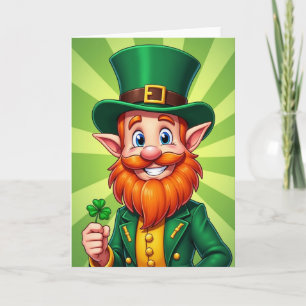 Leprechaun Sunburst Pattern Card