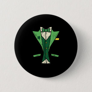 Leprechaun Tuxedo Patricks Day DIY Irish Halloween 6 Cm Round Badge