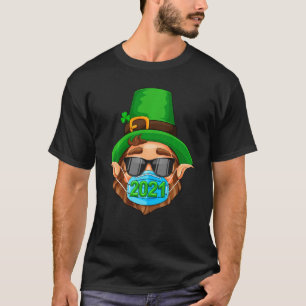 Leprechaun Wearing Mask Happy St Patrick S Day 202 T-Shirt