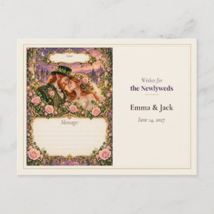 Leprechaun Wedding Guest Book Wishes Postcard