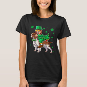 Leprechaun Welsh Springer Spaniel Shamrock St Patr T-Shirt