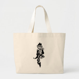 Leprechaun with Flute Large Tote Bag