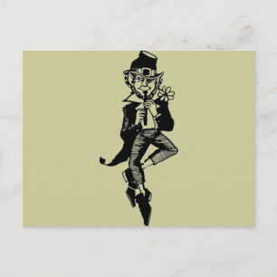 Leprechaun with Flute Postcard