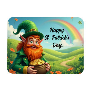 Leprechaun With Gold Flexible Magnet