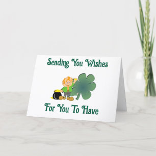 Leprechaun With Gold Greeting Card