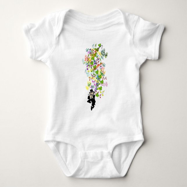 LeprechaunBlackPants Baby Bodysuit (Front)