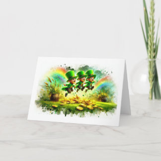 Leprechauns and Rainbows, Holiday Card