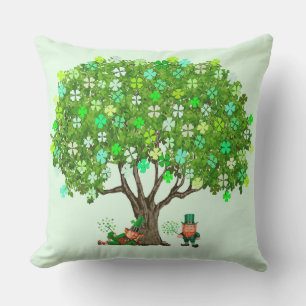 Leprechauns And Shamrocks Outdoor Pillow 20" x 20"
