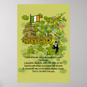 Leprechauns, Castles, Good Luck and Laughter Poster