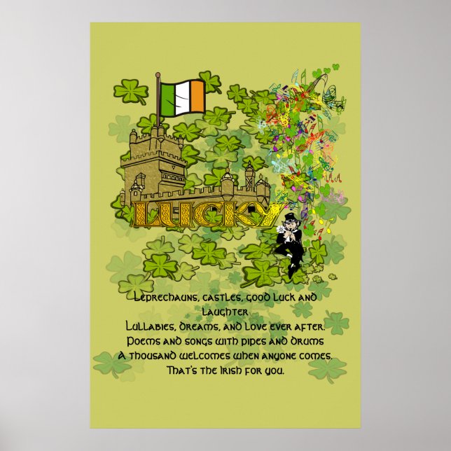 Leprechauns, Castles, Good Luck and Laughter Poster (Front)