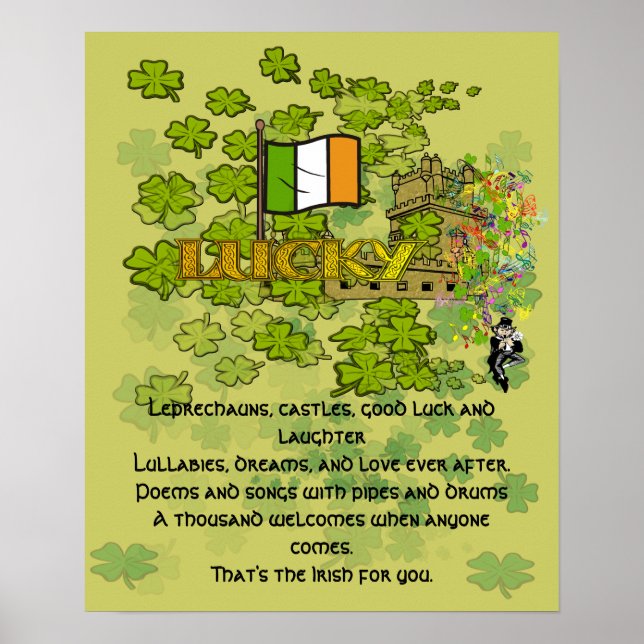 Leprechauns, Castles, Good Luck and Laughter Poster (Front)