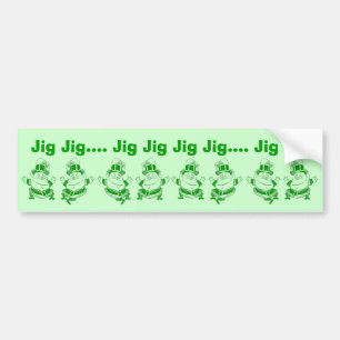 Leprechauns Dancing an Irish Jig Bumper Stickers